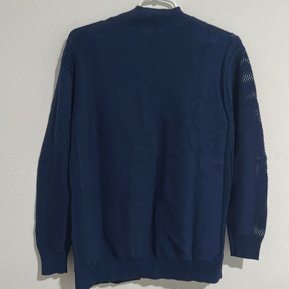 Chic Navy Open Cardigan NWOT - Picture 3 of 5
